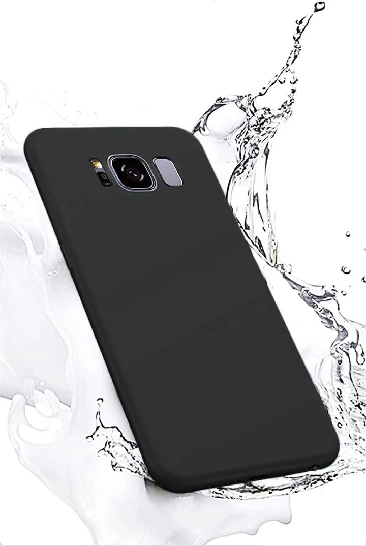 Silicone Case for Samsung Galaxy S8, S8+, Note8 (Choose Correctly for your phone model), s8 Series, Black/Navy Liquid Silicone Phone Cover for Samsung S8, S8 Plus, Note8 (Note 8)