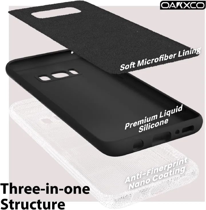 Silicone Case for Samsung Galaxy S8, S8+, Note8 (Choose Correctly for your phone model), s8 Series, Black/Navy Liquid Silicone Phone Cover for Samsung S8, S8 Plus, Note8 (Note 8)