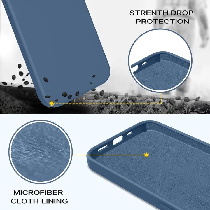 Silicone Case for Samsung Galaxy S8, S8+, Note8 (Choose Correctly for your phone model), s8 Series, Black/Navy Liquid Silicone Phone Cover for Samsung S8, S8 Plus, Note8 (Note 8)