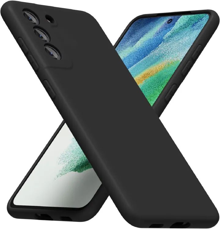 Silicone Case for Samsung Galaxy S21, S21+, S21 Ultra, S21 FE (Choose Correctly for your phone model), S21 Series (2021) Black/Navy, Liquid Silicone Phone Cover Samsung s21 s21 Plus S21 ultra S21 FE