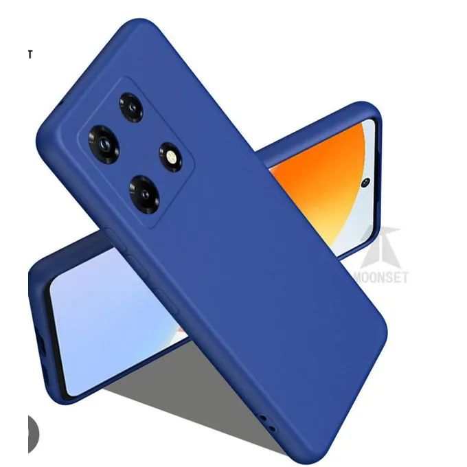 Silicone Back Case Cover for Infinix Note 30 Pro Microfiber Inside Shockproof Full Body Protection