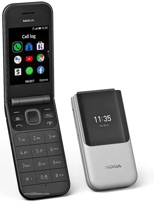 Nokia 2720 Flip Mobile, Mobile Phone, Dual Screen, Equipped with 4G Internet - Long Battery Life - Compact and Strong Dual Sim Card 4 GB Internal Memory, 512 MB RAM, Dual SIM Featured phone