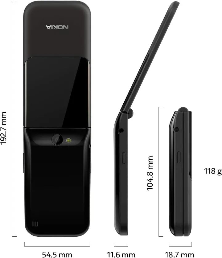 Nokia 2720 Flip Mobile, Mobile Phone, Dual Screen, Equipped with 4G Internet - Long Battery Life - Compact and Strong Dual Sim Card 4 GB Internal Memory, 512 MB RAM, Dual SIM Featured phone