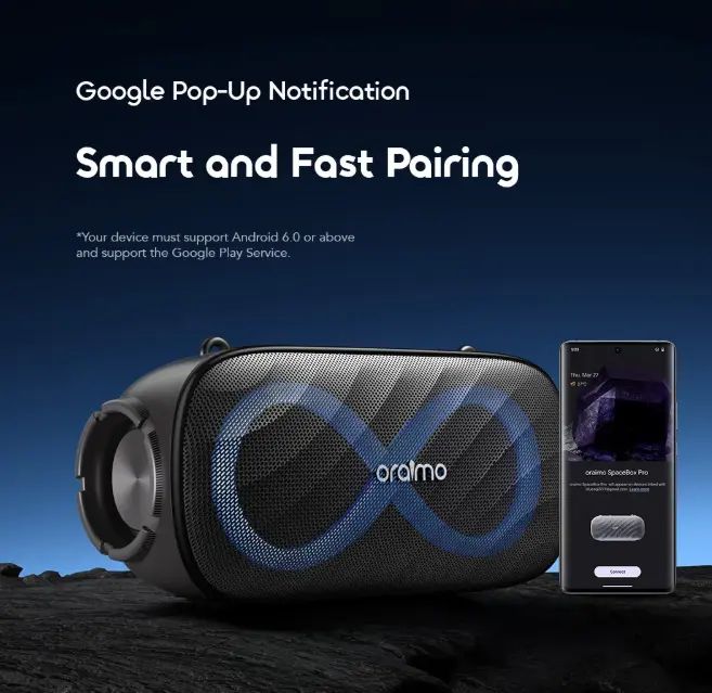 oraimo SpaceBox Pro 80W Karaoke-Support Wireless Bluetooth Speaker 2.1 Channel Surround Sound