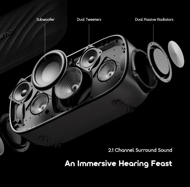 oraimo SpaceBox Pro 80W Karaoke-Support Wireless Bluetooth Speaker 2.1 Channel Surround Sound