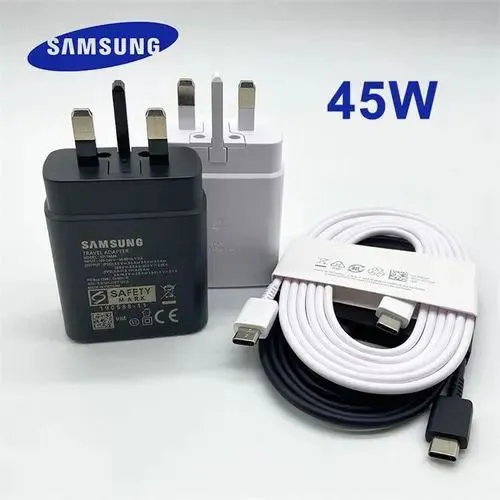 ORIGINAL Samsung 45W Pd Charger Adapter With USB Type C To Type C Cable
NEW  ARRIVALS Samsung 45W Pd Charger Adapter With USB Type C To Type C Cable
FLASH SALE Samsung 45W Pd Charger Adapter With USB