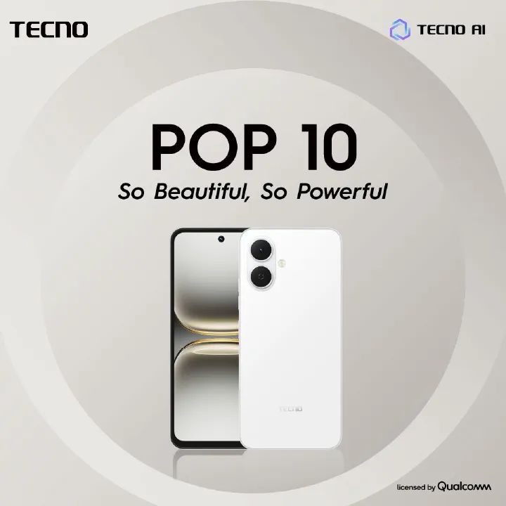 [NEW ARRIVAL]Tecno POP 10 6.6" 64GB Storage + 6GB(3+3Gb)RAM 120Hz Hole Screen Dual Speakers IP54 Waterproof - Android 15 13MP Camera Dual sim 5000mAh- Smartphones