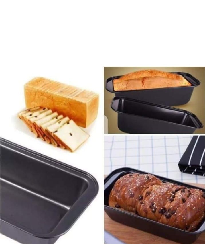 Bread Baking Tin Perfect for Bread Loaf and Cakes/ Has Folded Edges and 3 Ventilation Holes in The Base That Ensures Air Circulates Evenly to Make Perfect Loaves.