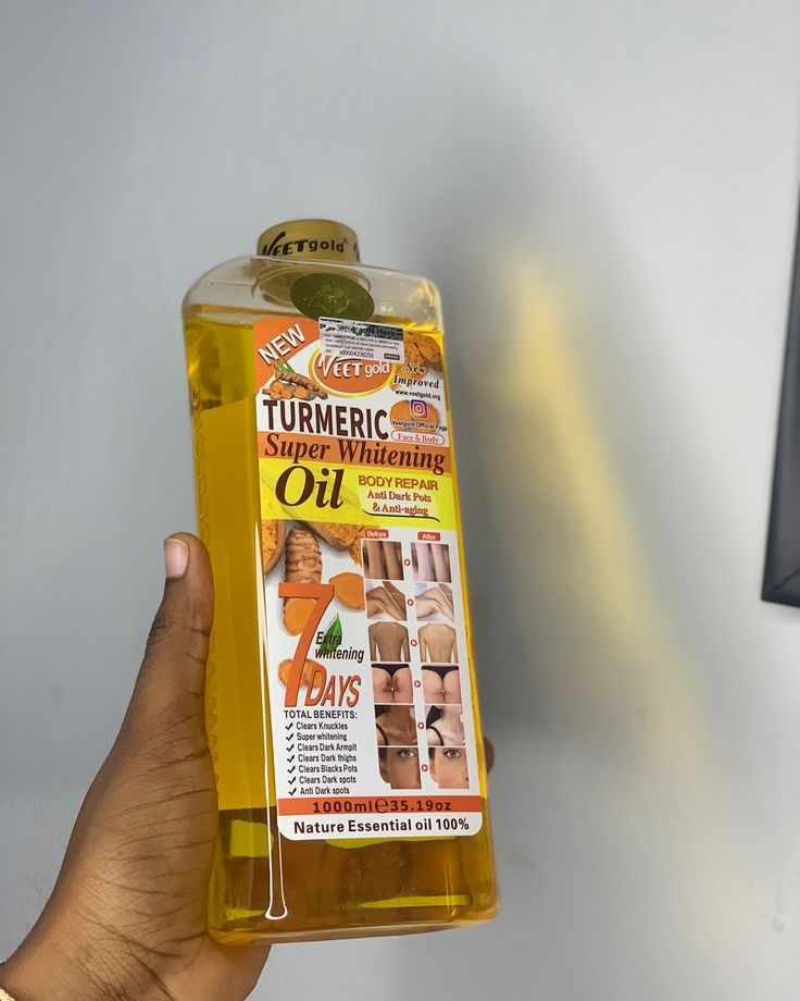 ANNIVERSARY OFFER! VEET GOLD Tumeric Super Whitening and Brightening Body Oil 500ml It Moisturizes Your Skin and Evens Your Skin Tone