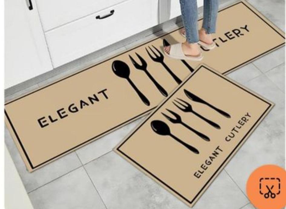 ALERT!!
2 PC KITCHEN MAT/ RAGS- Non slip microfiber material with non skid latex backing material that adds safety around the working area. It adapts beautiful patterns as well as modern design.