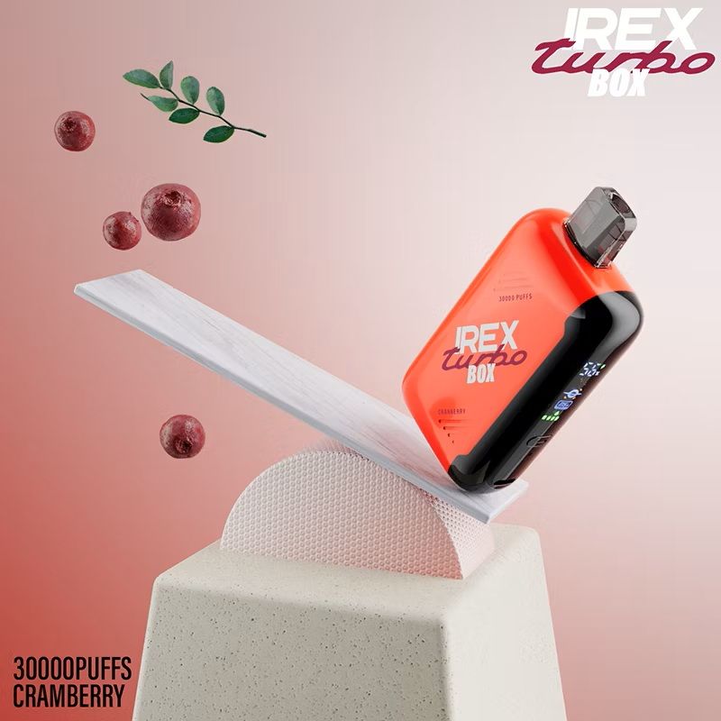 IREX Turbo Box 30,000 puffs Disposable Vape ~ Rechargeable, Smart Display, Turbo Mode (25W), Normal Mode (12W), Adjustable Airflow, 
5% Nicotine