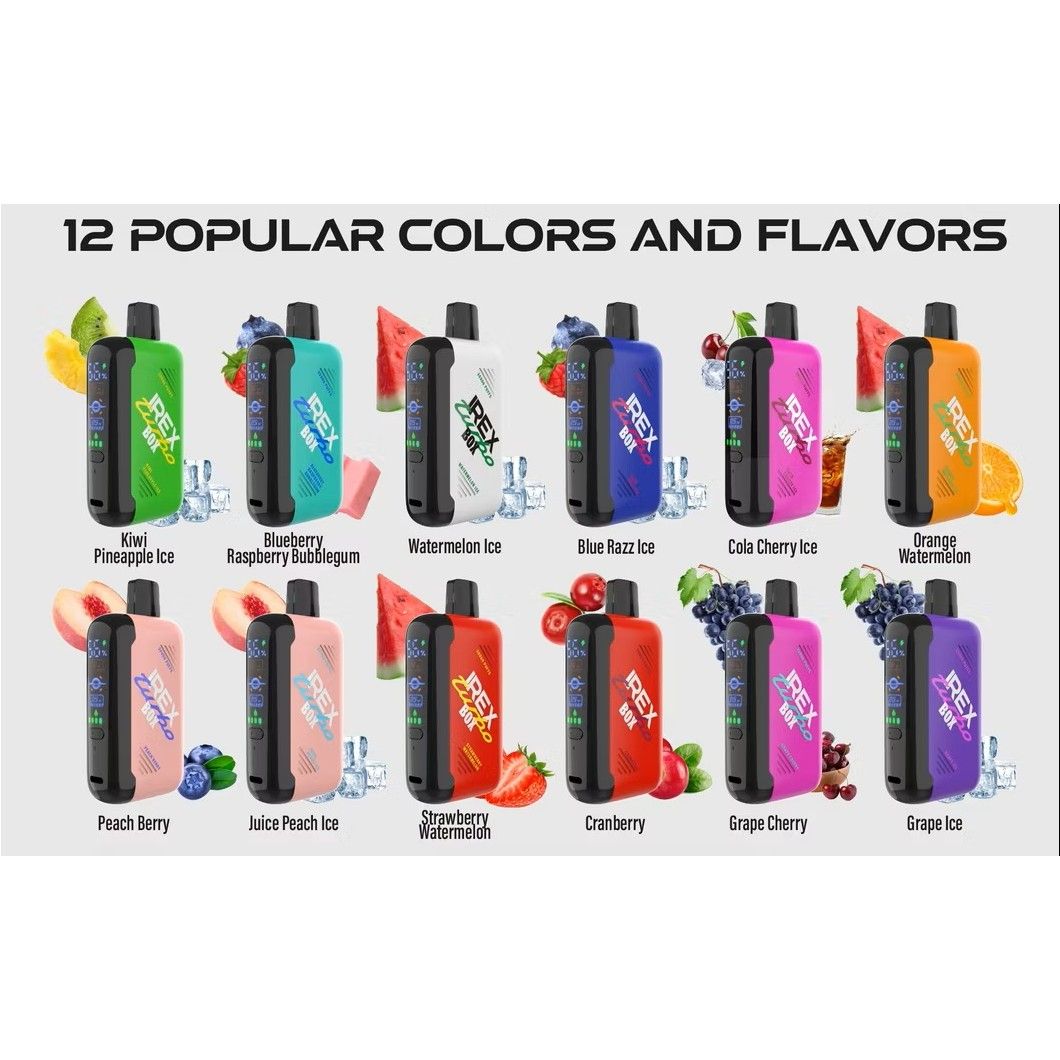 IREX Turbo Box 30,000 puffs Disposable Vape ~ Rechargeable, Smart Display, Turbo Mode (25W), Normal Mode (12W), Adjustable Airflow, 
5% Nicotine