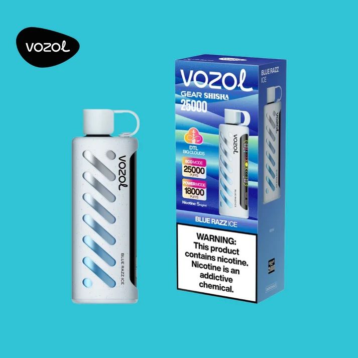 Vozol Gear Shisha 25K Disposable Vape ~ Rechargeable, 2.1-inch Colour Display, Adjustable Airflow, Dual Vape Mode, Audio Interactive, 5mg/ml (0.5%) Nicotine