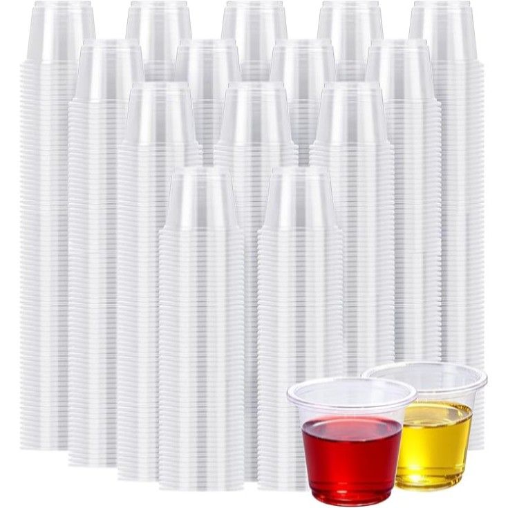 Techpak ~ 40-Pack 50ml Clear Disposable Plastic Shot Glasses