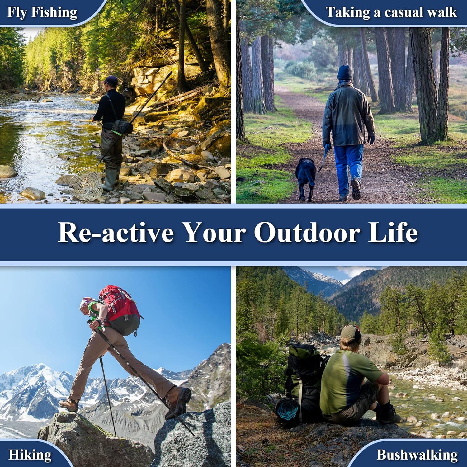 Trail Buddy Lightweight Aluminum Trekking Poles – Adjustable Hiking Sticks with Cork Grips, All-Terrain Accessories 2PCs