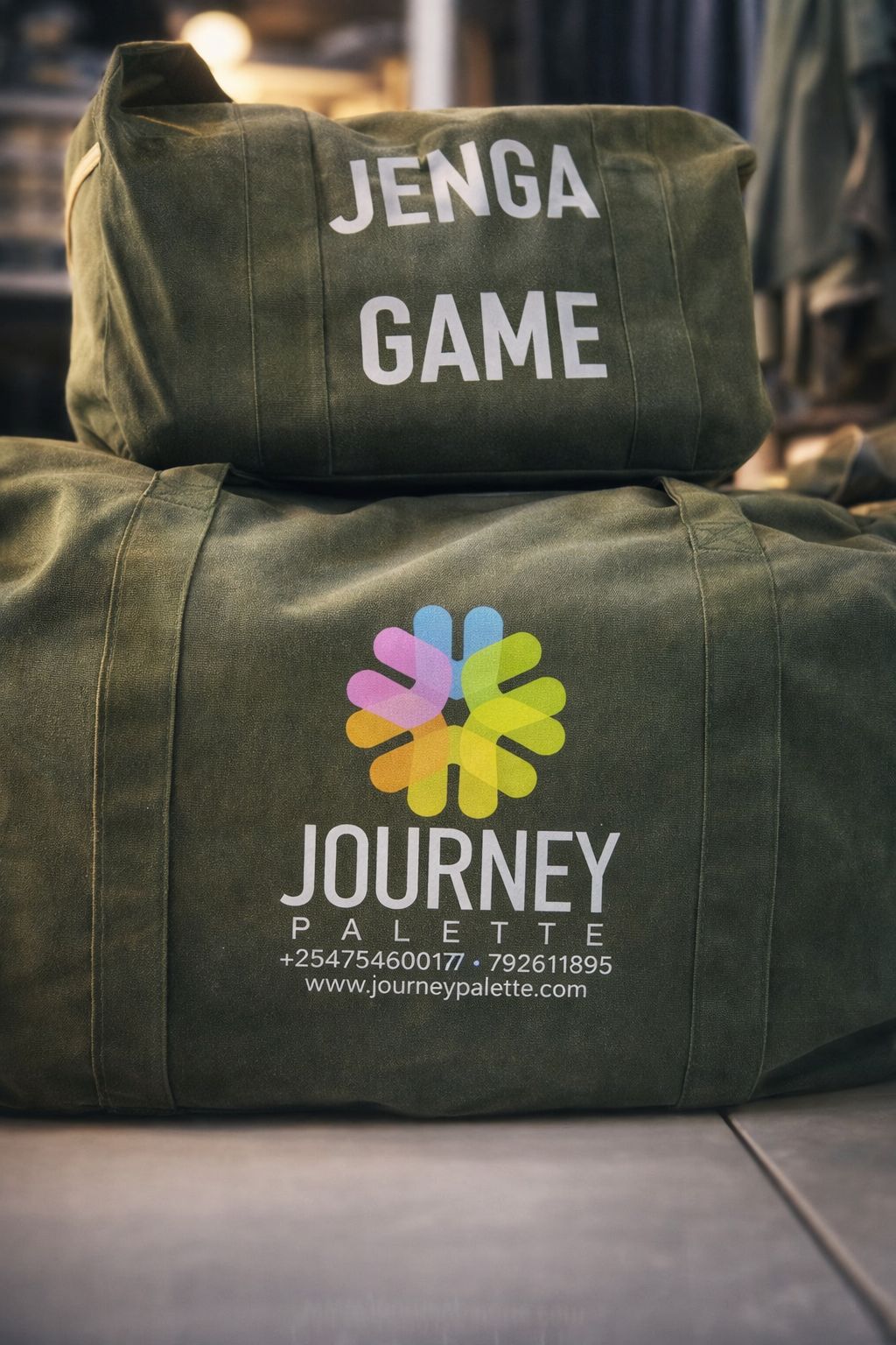 Giant Tumble Jenga Stacking Tower Game Wood Stacking Blocks with Heavy-Duty Carrying Bag – Family Outdoor Party Game for Lawn, Backyard & Events Hand Crafted