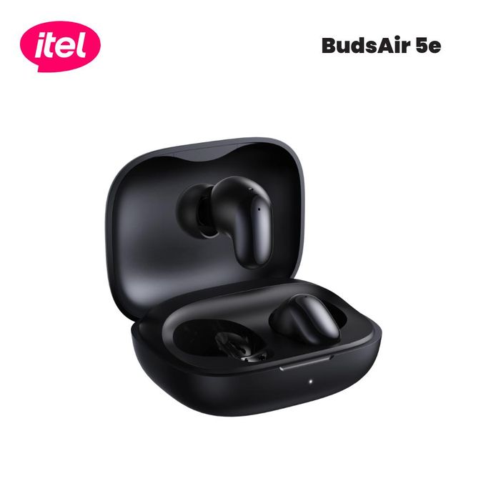 Itel TWS BudsAir 5 e Earpods with Subtle Shine Sleek Curves, Rich Deep Bass Sound, 39 Hours Long Playtime, 3.5g Lightweight In-Ear Design ,Portable with a Lanyard DISCOUNT!!! AI NOISE CANCELLATION