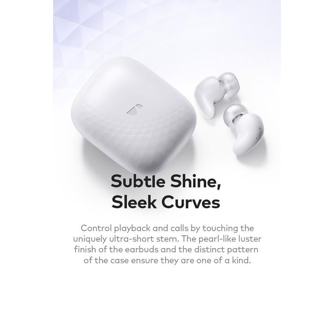 Itel TWS BudsAir 5 e Earpods with Subtle Shine Sleek Curves, Rich Deep Bass Sound, 39 Hours Long Playtime, 3.5g Lightweight In-Ear Design ,Portable with a Lanyard DISCOUNT!!! AI NOISE CANCELLATION