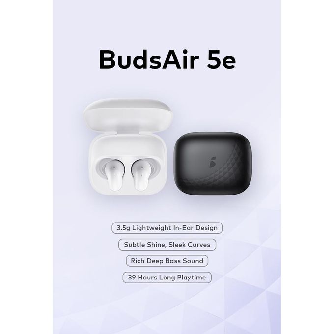 Itel TWS BudsAir 5 e Earpods with Subtle Shine Sleek Curves, Rich Deep Bass Sound, 39 Hours Long Playtime, 3.5g Lightweight In-Ear Design ,Portable with a Lanyard DISCOUNT!!! AI NOISE CANCELLATION