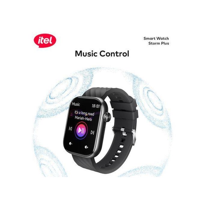 Itel 2.01" HD Water Proof ISW-015 Storm Plus Smart Watch, 7 Days Long Lasting Battery, IP68 Waterproof