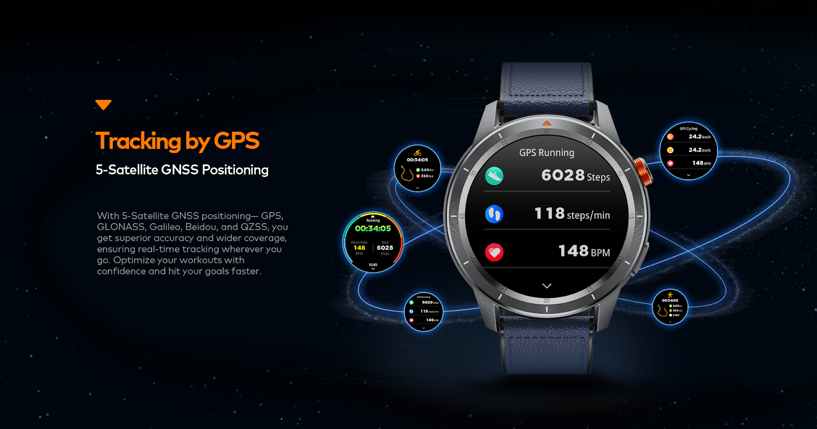 itel Apex N10 Smartwatch 1.43'' Amoled Digital Compass, 5ATM Waterproof, GPS Tracking, Anti-Cracking Glass,Multiple Sports Modes with FREE alternative  Straps