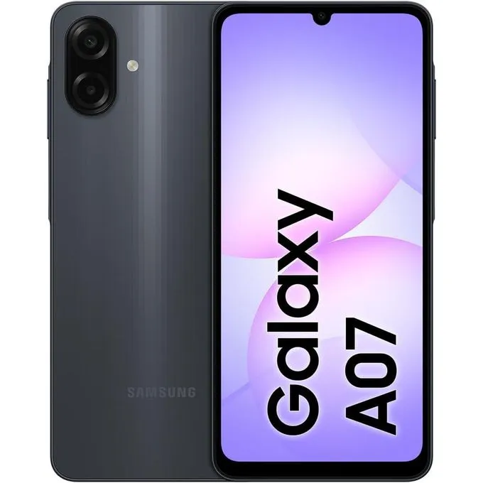 BRAND NEW SAMSUNG GALAXY A07 SMART PHONE 128GB+4GB 6.7" 90Hz Display 50MP Rear+8MP Front Cameras 5000mAh Battery 25W Fast Charging IP54 One UI 7 Android 15