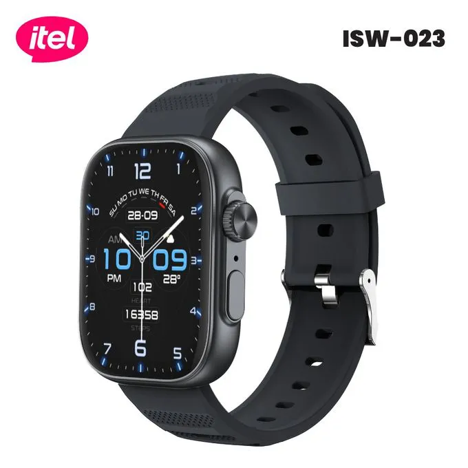 Itel Storm Ultra Smartwatch 2.02'' HD Scratchproof O23 with Hands Free Calls, Remote Camera Control, BT Calling Message Notifications, Metal Crafted