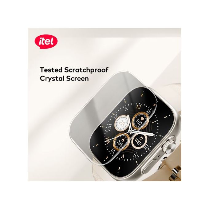 Itel Storm Ultra Smartwatch 2.02'' HD Scratchproof O23 with Hands Free Calls, Remote Camera Control, BT Calling Message Notifications, Metal Crafted