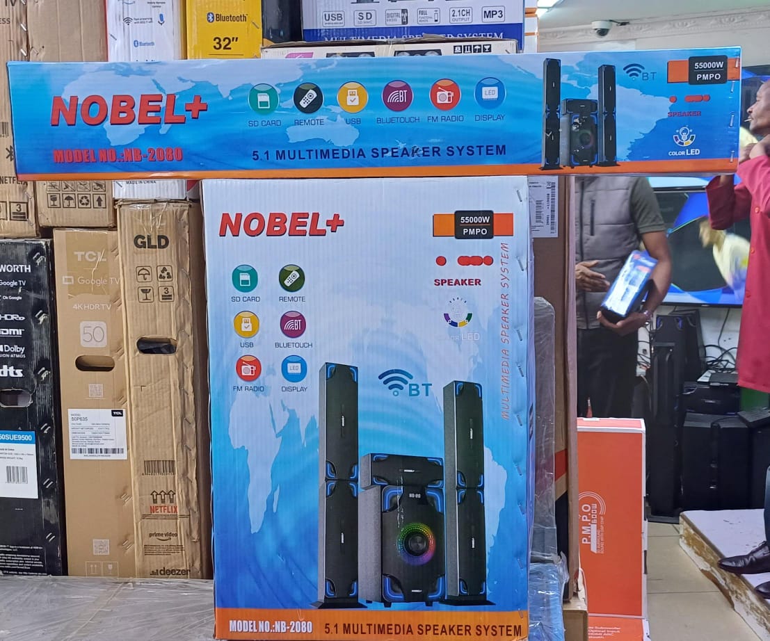 NOBEL+ NB-2080 5.1 Channel Bluetooth Home Theater Speaker System 5500W PMPO