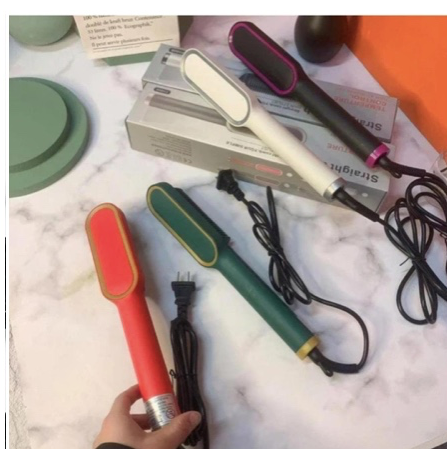 *Electric hair straightener comb* ✅ Features....brow dryer and hair curling iron rotating brush ✅Usage.....hairdryer, hairstyling ✅ Voltage....240 volts ✅ Heating element..... ceramic