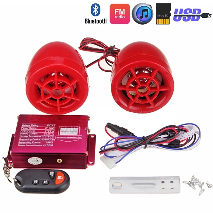 Motorbikes Motorcycle MP3 Player Speakers Audio Sound System FM Radio