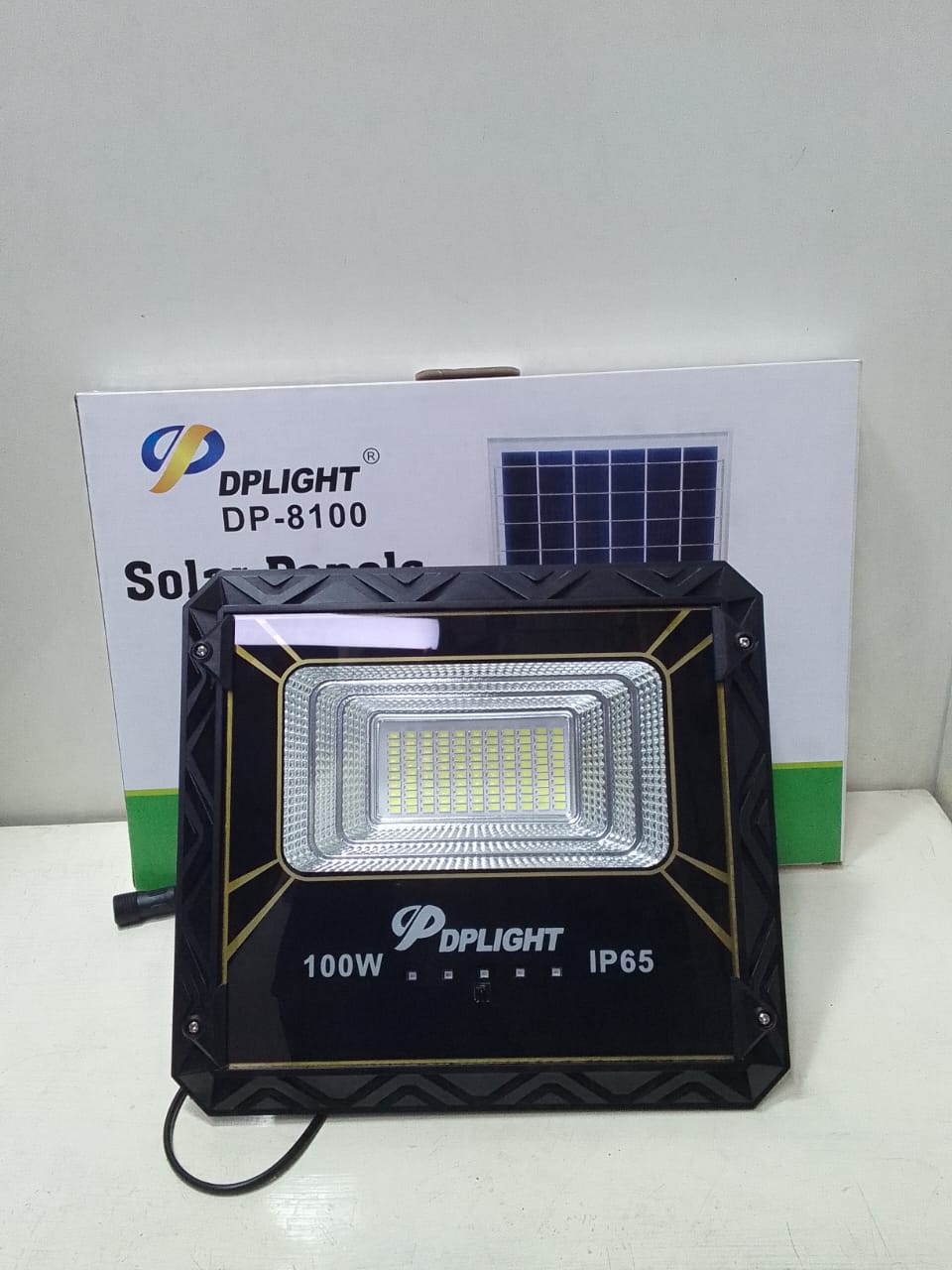 Dp Light 100W Solar Floodlight With Remote Control – DPLight DP-8200 IP65 Waterproof & Solar Panel Kit