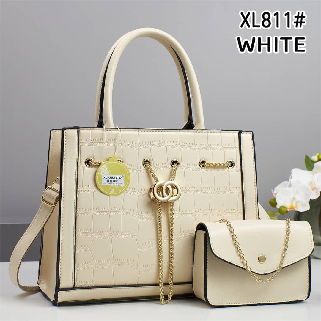 OFFER 🔥 🔥 🔥NEW IN MARKET, LADIES & WOMEN GENUINE LEATHER 2PCS SHOULDER BAGS HANDBAGS & CHAIN SLING BAG.