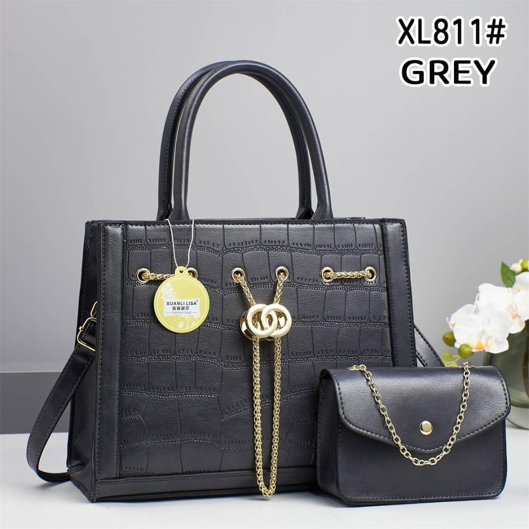 OFFER 🔥 🔥 🔥NEW IN MARKET, LADIES & WOMEN GENUINE LEATHER 2PCS SHOULDER BAGS HANDBAGS & CHAIN SLING BAG.