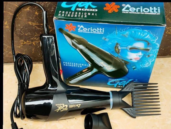 🔥 🔥ZERIOTTI ORIGINAL SUPER GEK 3000 BLOW PROFESSIONAL HAIR DRYER, BLOW-DRYER FOR SALON, HOME PURPOSE.