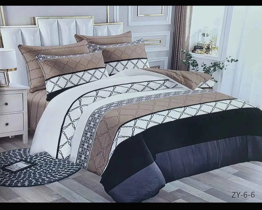 🔥🔥🔴HONEY G 6*7 SIZES, TC LUXURY 4 - PIECE BINDED DUVET SET – STRONG, COMFORTABLE & ELEGANT DESIGN.
