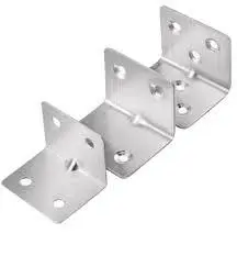 10Pcs Heavy Duty Reinforced Corner Brackets -  50x50x40 mm Galvanized L-Shape  Angle Brace for  Furniture &  Shelves (Silver) Brace for  Wood Furniture, Shelves, and  Structural  Support  ...