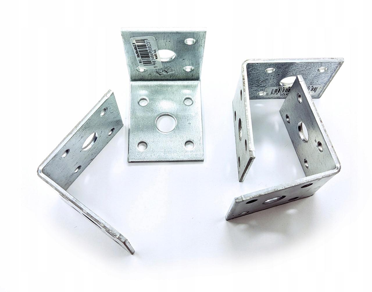 10Pcs Heavy Duty Reinforced Corner Brackets -  50x50x40 mm Galvanized L-Shape  Angle Brace for  Furniture &  Shelves (Silver) Brace for  Wood Furniture, Shelves, and  Structural  Support  ...