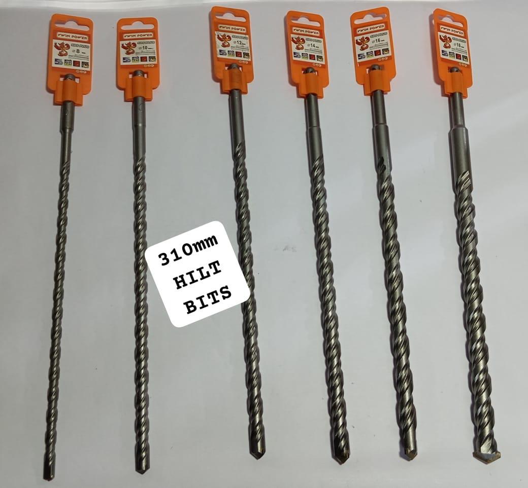 SDS Plus Hammer Drill Bit 310mm – Professional Tungsten Carbide Tipped Masonry Drill Bit for Concrete, Brick, Stone, and Rock – High-Speed Rotary Hammer Drill Power Tool Accessory (8mm - 18mm Sizes).