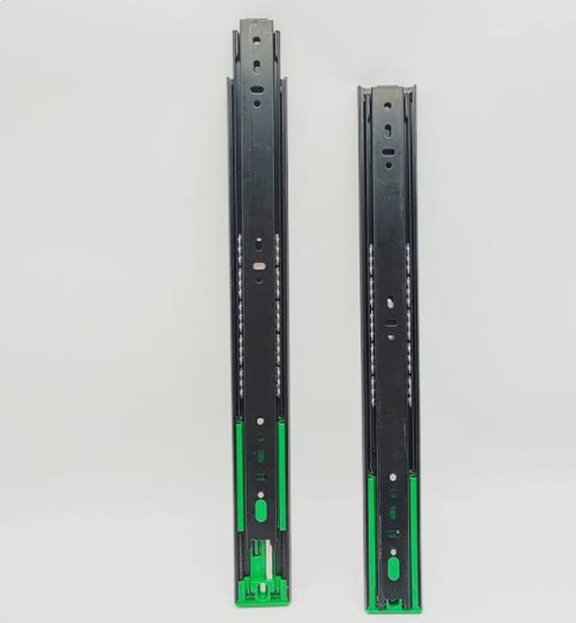 AF Premium Soft Close Drawer Slides (Pair) - 1.2mm Heavy Duty Hydraulic Ball Bearing Full Extension Rail Runners for Kitchen Cabinets & Wardrobes - All Sizes Available: 12, 14, 16, 18, 20 Inch (Black)