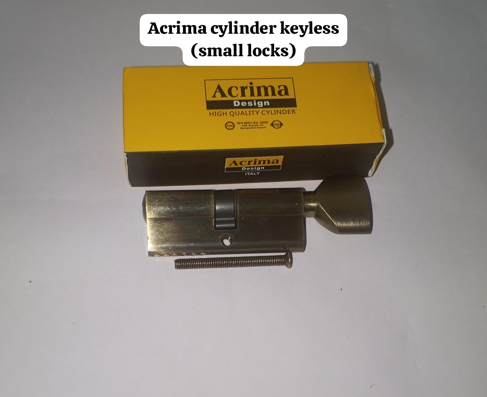 Acrima Design 70mm High Quality Thumbturn Cylinder Door Lock - Keyless Interior Locking for Wooden & Metal Doors - Antique Brass Finish - Available in 1pc Retail and 5pcs Wholesale Pack.