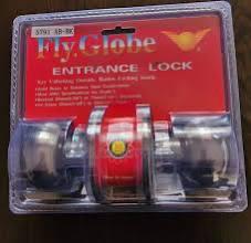 Fly Globe 5791SS-ET Entrance Door Knob Lock Set - Heavy Duty Stainless Steel Cylindrical Knobset with 3 Keys - ANSI Grade 3 Security - 415g -