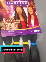 Darling Jumbo 4in1 Long Braid 26" - 2 Packs & 3 Packs Bundle - Premium Lightweight Synthetic Hair Extensions for Knotless, Box Braids & Boho Curls - Hot Water Set, Soft Texture & Tangle-Free (26 Inch)