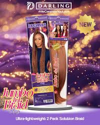 Darling Jumbo 4in1 Long Braid 26" - 2 Packs & 3 Packs Bundle - Premium Lightweight Synthetic Hair Extensions for Knotless, Box Braids & Boho Curls - Hot Water Set, Soft Texture & Tangle-Free (26 Inch)