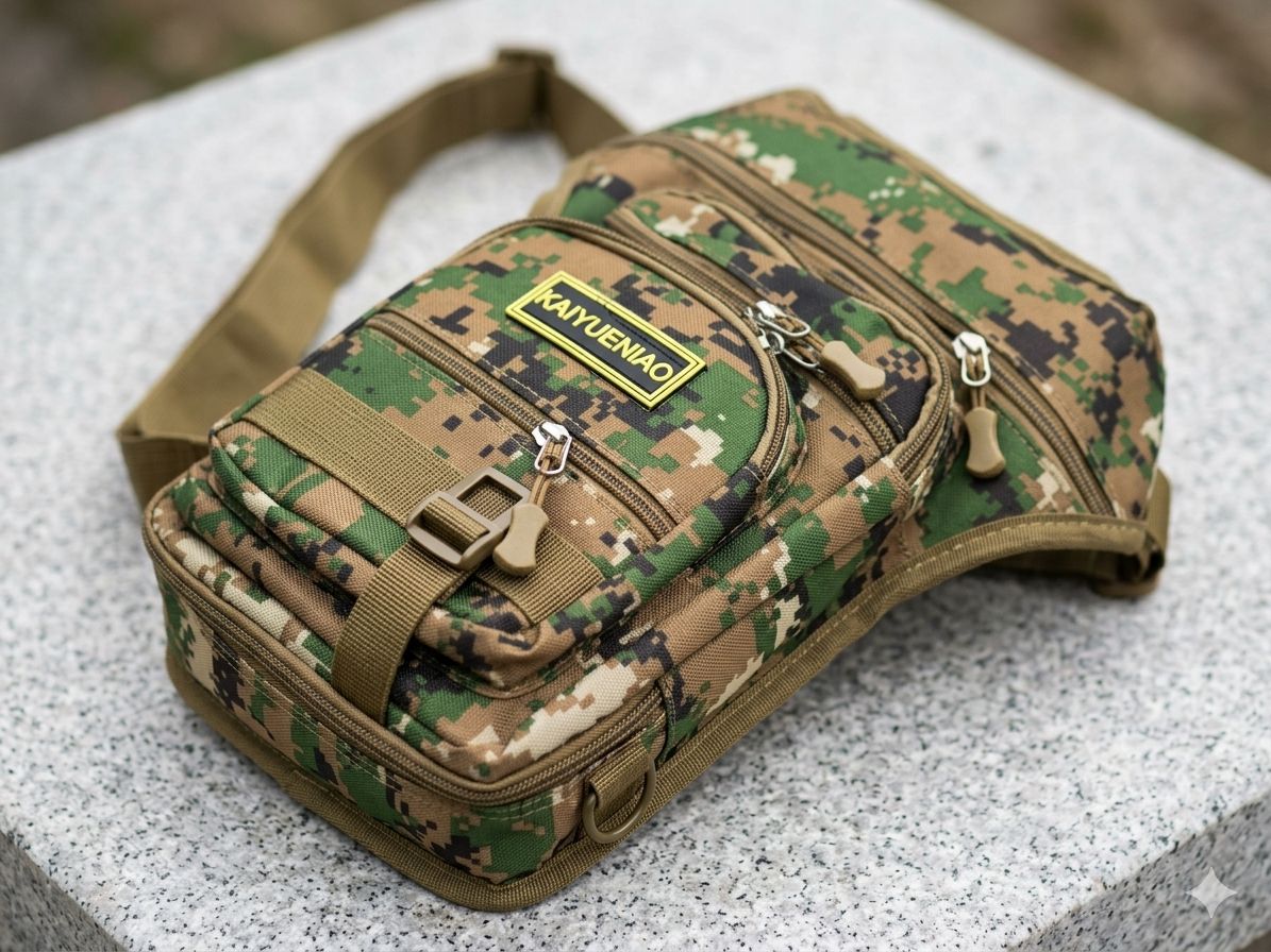 Tactical Drop Leg Bag for Men - Waterproof Digital Camo Thigh Pack, Multi-Pocket Military Waist Bag for Motorcycling, Hiking, Camping, Outdoors, Cycling & Fishing - Durable Utility Gear