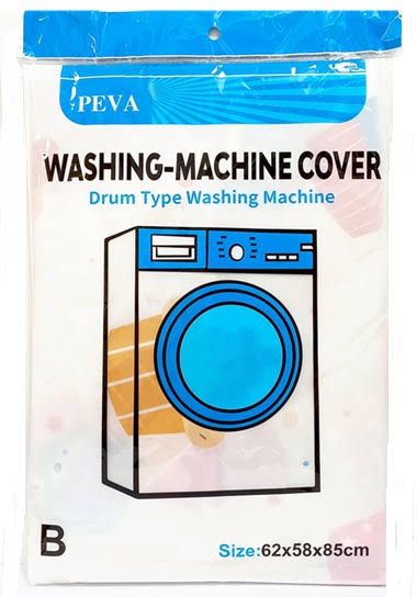 Waterproof Washing Machine Cover for Front Load Drum Type Machines, Dustproof PEVA Protective Cover, Sun-proof & Moisture-proof Washer Protector, Fits 6kg 7kg 8kg 9kg 10kg, Easy Zip Access, .