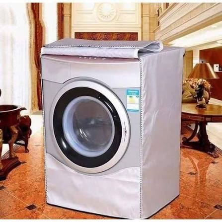 Waterproof Washing Machine Cover for Front Load Drum Type Machines, Dustproof PEVA Protective Cover, Sun-proof & Moisture-proof Washer Protector, Fits 6kg 7kg 8kg 9kg 10kg, Easy Zip Access, .