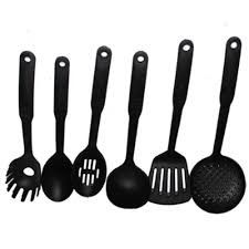 6 Pcs Black Cooking Utensils Set Heat-Resistant Silicone Non-Stick Spatula Spoon Sets Suitable for Cooking Kitchen Tools Kitchen Utensils Multifunction Shovel Spoon Set Non-Stick Kitchen Tools Set