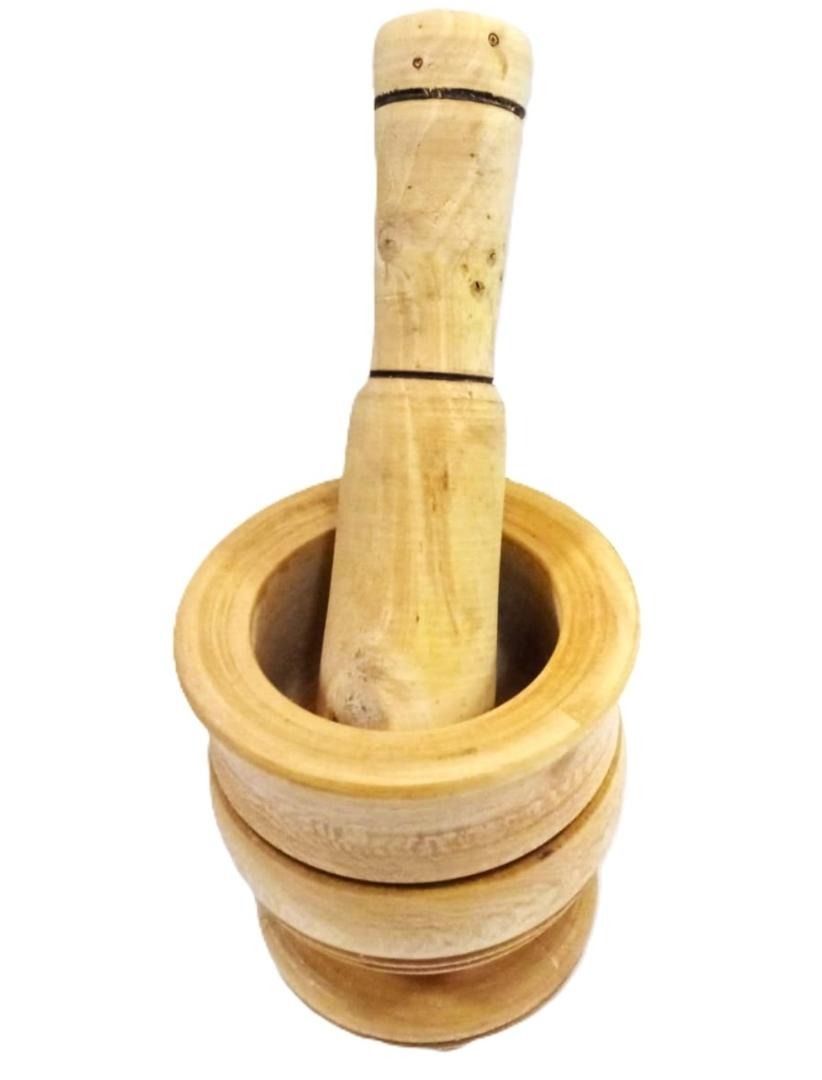 Wooden Motar and Pestle-Medium Size
