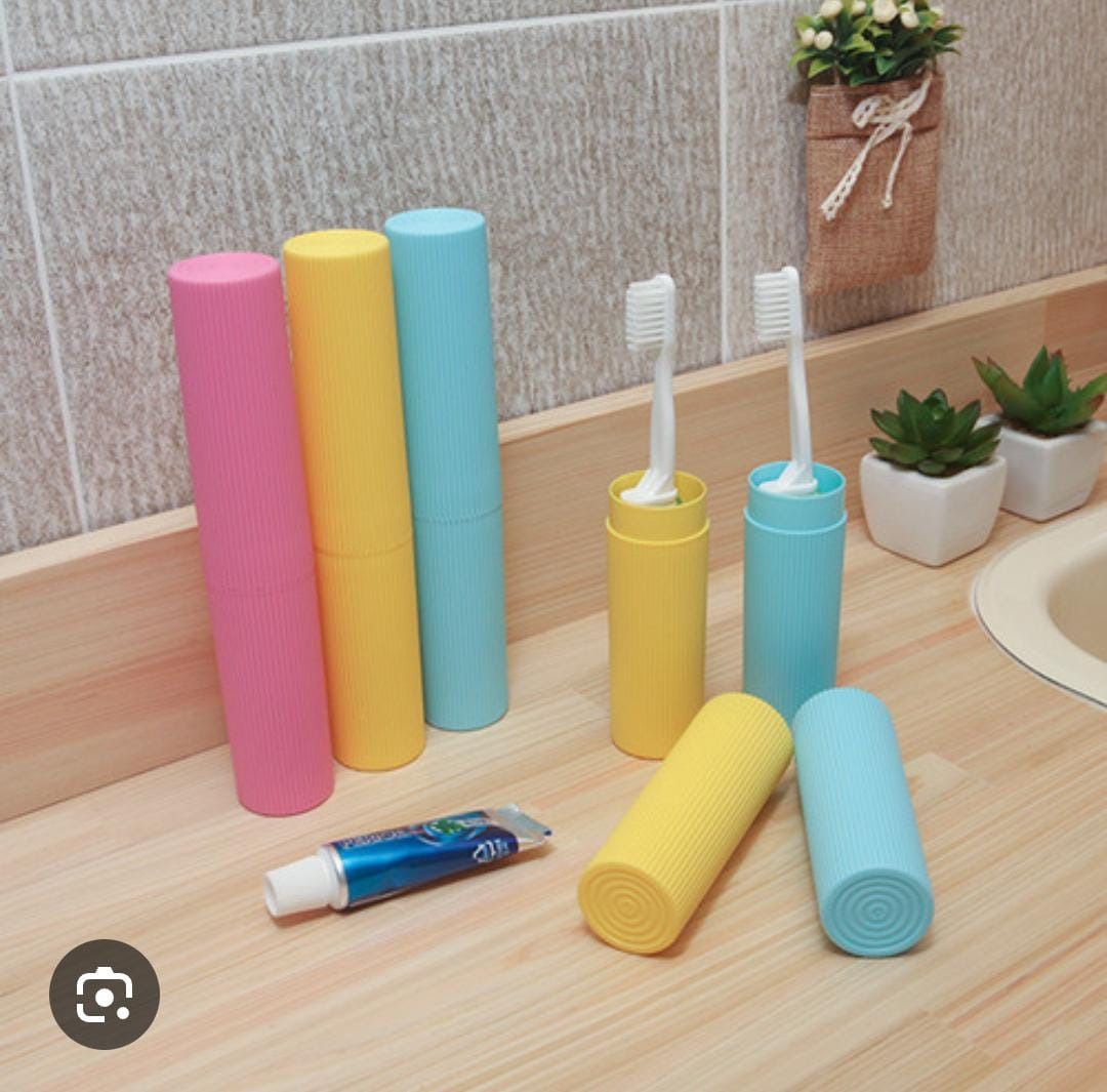 4 pcs Travel Accessories Toothbrush Tube Cover Case Cap Fashion Plastic Suitcase Holder Baggage Boarding Bathroom Products
